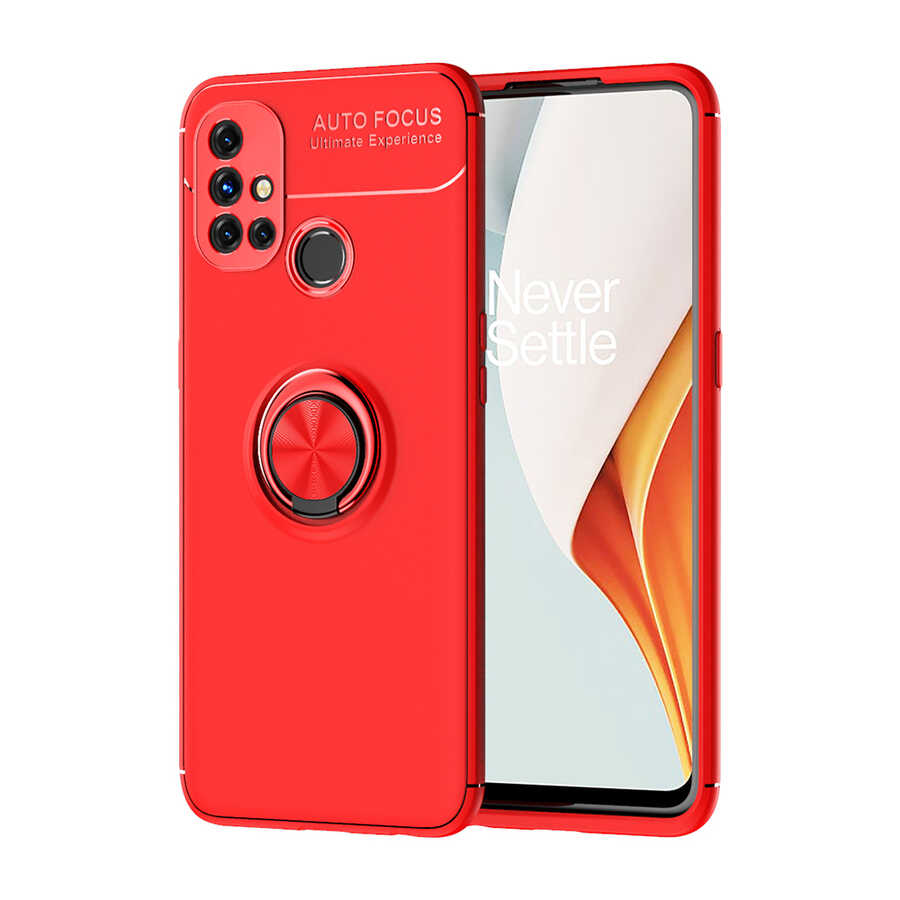 One Plus Nord N10 5G Kılıf Zore Ravel Silikon Kapak - Kırmızı
