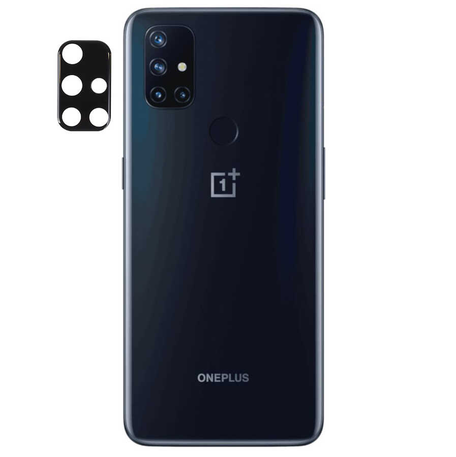One Plus Nord N10 5G Zore 3D Kamera Camı - Siyah