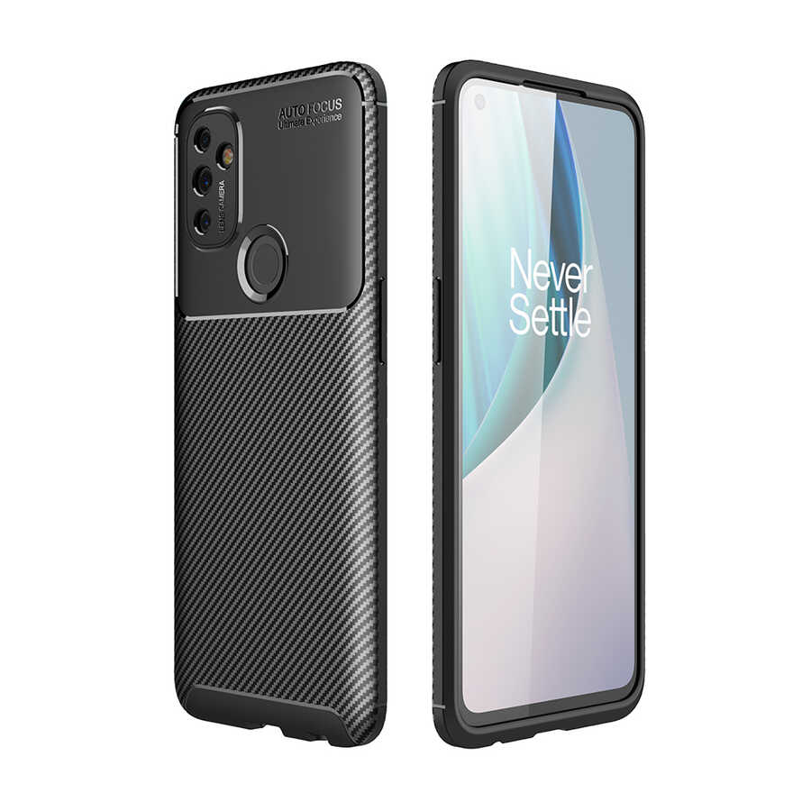 One Plus Nord N100 Kılıf Zore Negro Silikon Kapak - Siyah