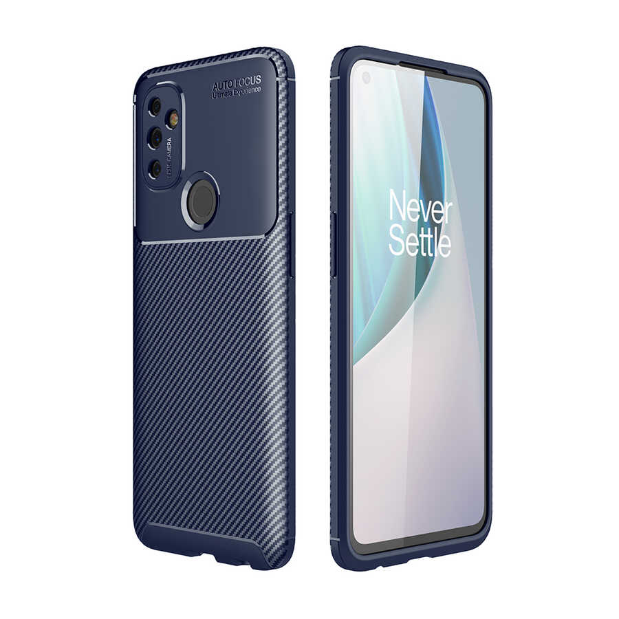 One Plus Nord N100 Kılıf Zore Negro Silikon Kapak - Lacivert