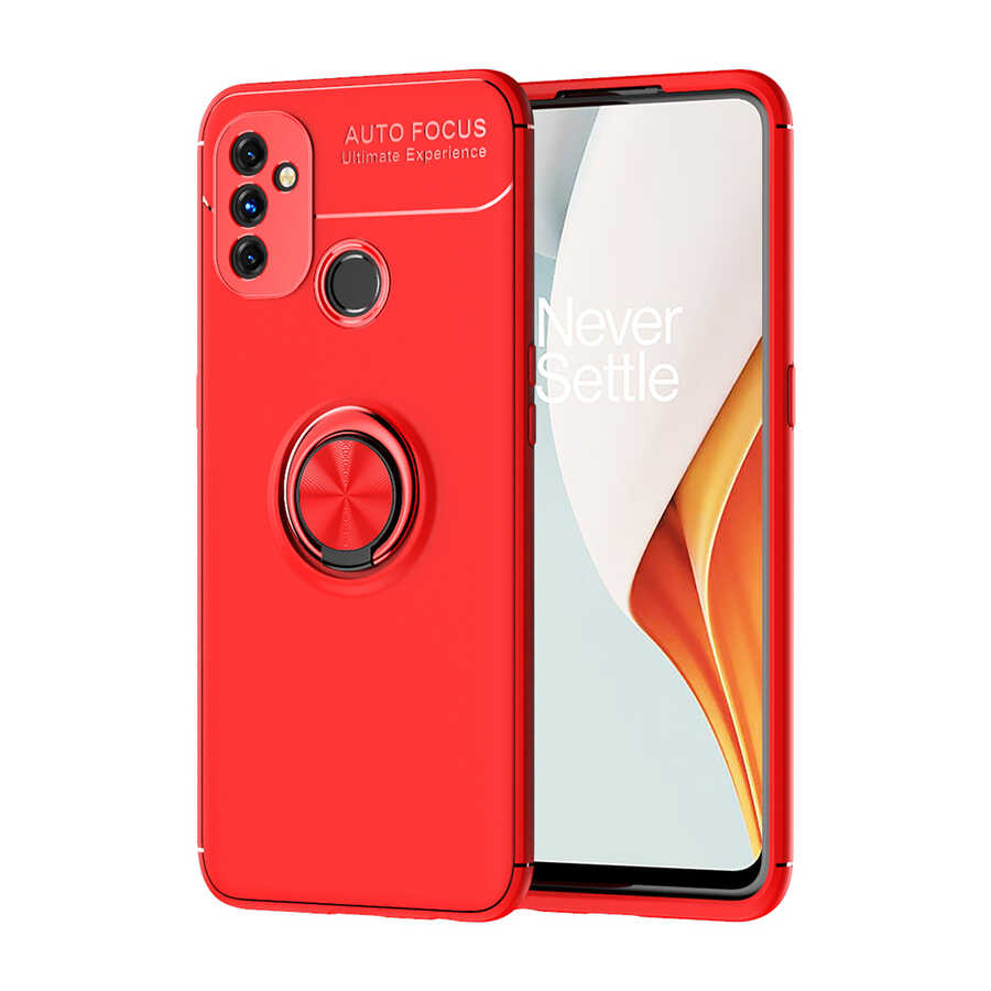 One Plus Nord N100 Kılıf Zore Ravel Silikon Kapak - Kırmızı