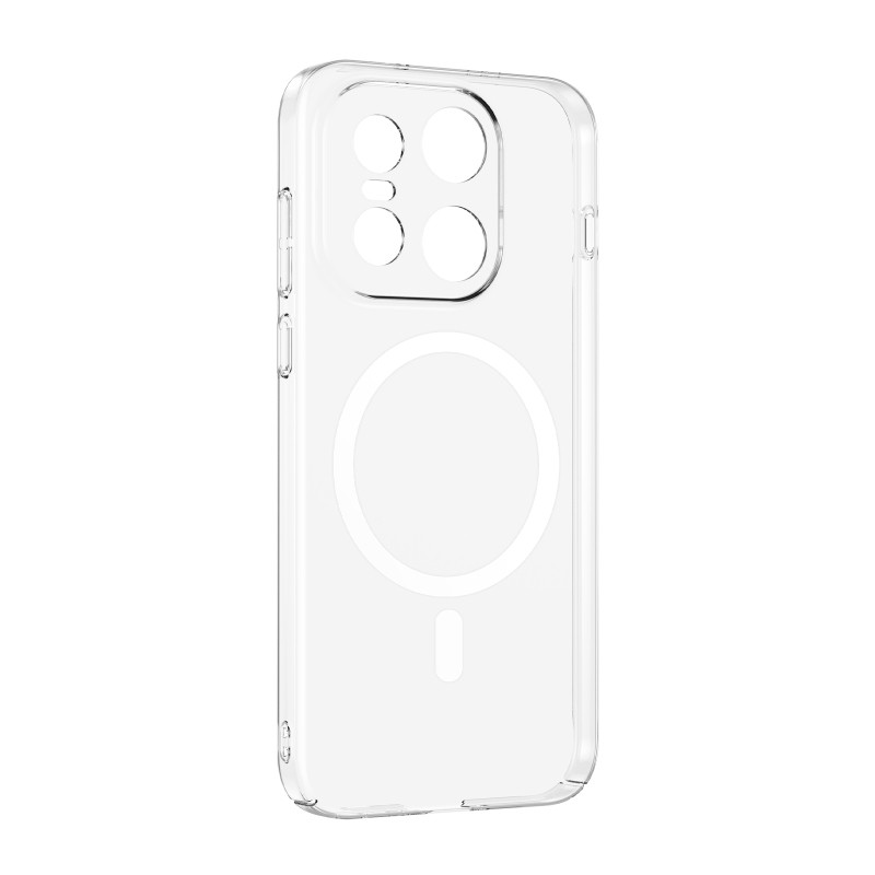 OnePlus 15 5G Case M-Safe Charging Feature Zore London Transparent Hard PC Camera Protection Cover - 2