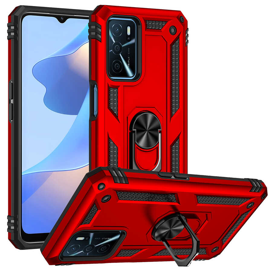 Oppo A16 Kılıf Zore Vega Kapak - Kırmızı