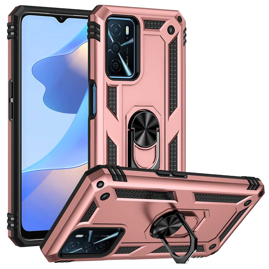 Oppo A16 Kılıf Zore Vega Kapak - Rose Gold