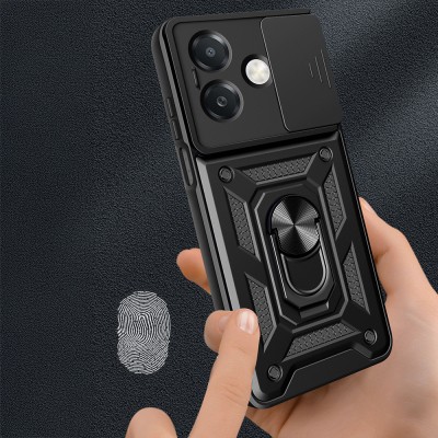 Oppo A3x 4G Case Magnetic Stand Camera Protection Zore Sliding Vega Cover - 6