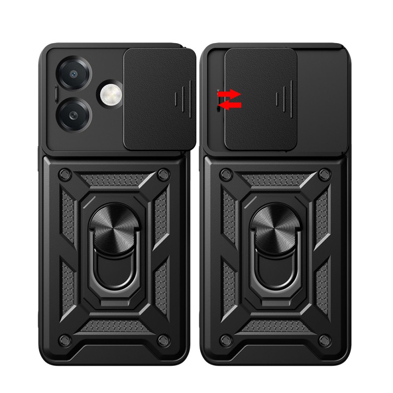 Oppo A3x 4G Case Magnetic Stand Camera Protection Zore Sliding Vega Cover - 12