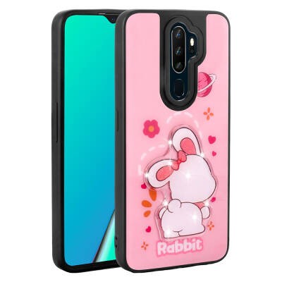 Oppo A5 2020 Kılıf Parlayan Kabartmalı İkonik Figürlü Zore Amas Silikon Kapak - 5