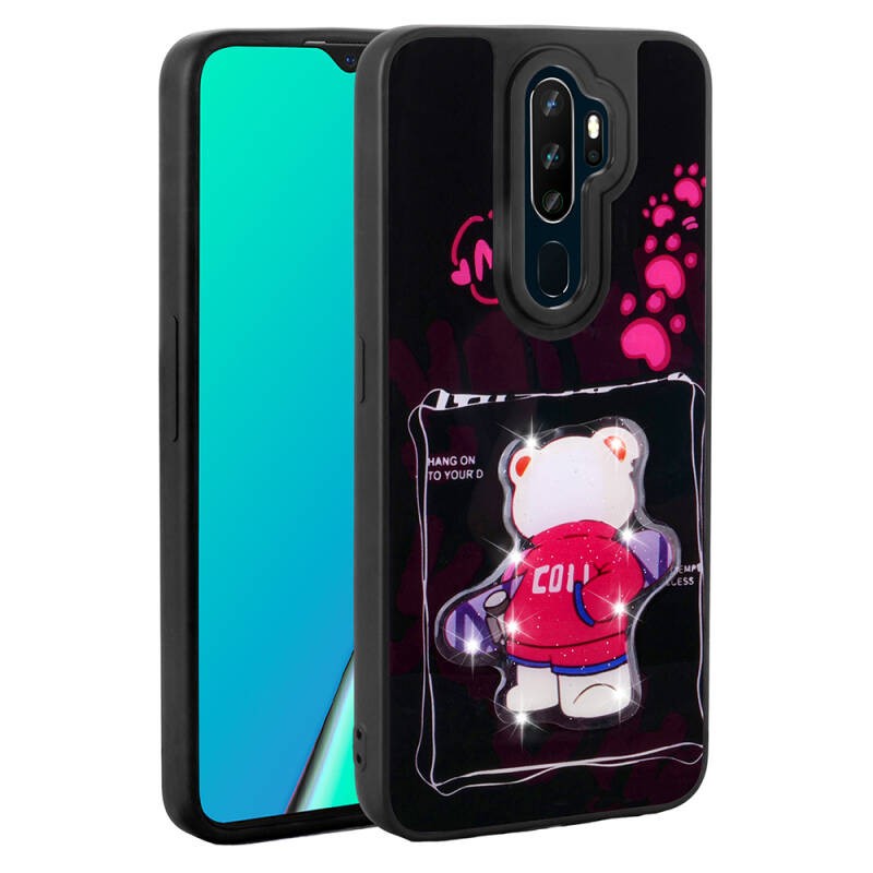 Oppo A5 2020 Kılıf Parlayan Kabartmalı İkonik Figürlü Zore Amas Silikon Kapak - 2