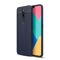 Oppo A5 2020 Kılıf Zore Niss Silikon Kapak Lacivert