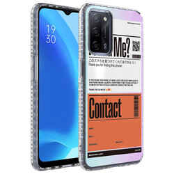 Oppo A54 4G Case Airbag Edge Colorful Patterned Silicone Zore Elegans Cover - Zore