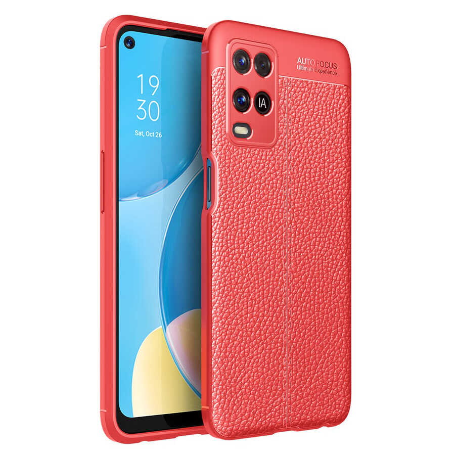 Oppo A54 4G Kılıf Zore Niss Silikon Kapak - Kırmızı