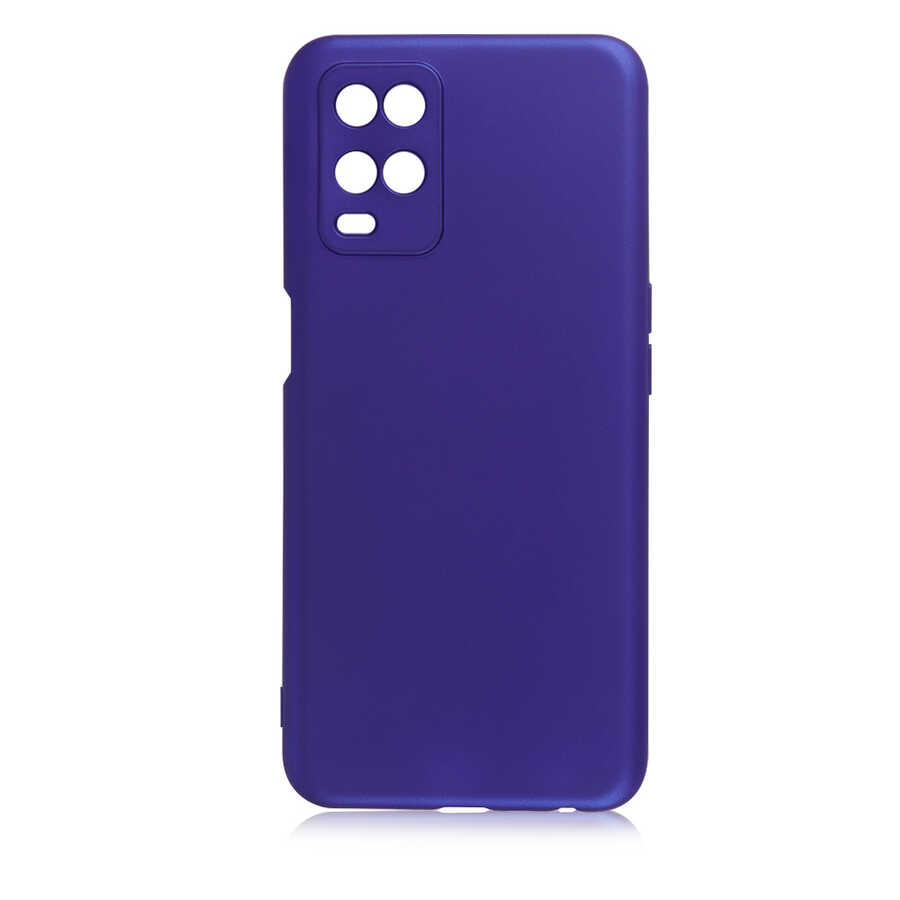 Oppo A54 4G Kılıf Zore Premier Silikon Kapak - Saks Mavi