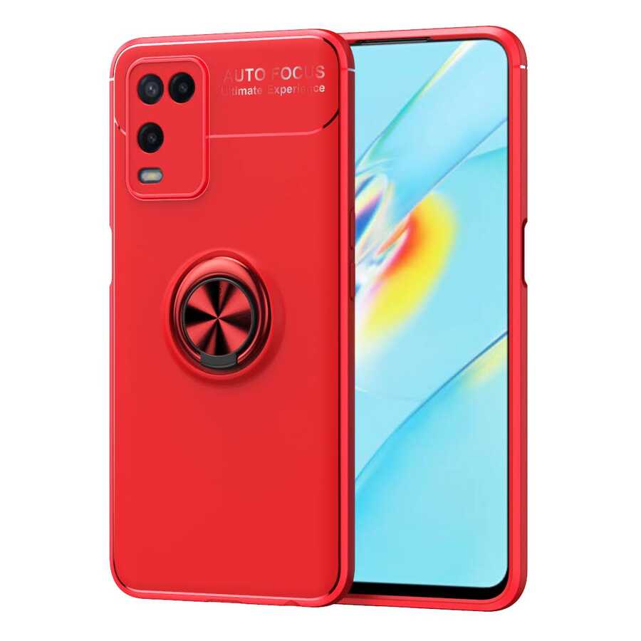 Oppo A54 4G Kılıf Zore Ravel Silikon Kapak - Kırmızı