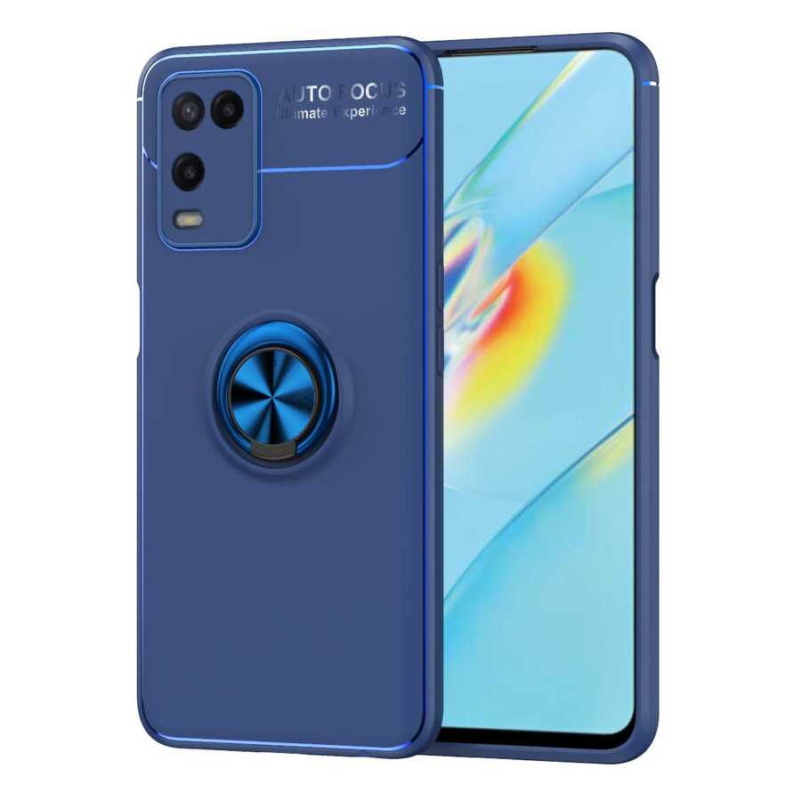 Oppo A54 4G Kılıf Zore Ravel Silikon Kapak - Mavi