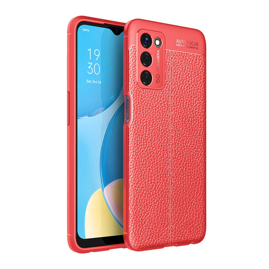 Oppo A55 5G Kılıf Zore Niss Silikon Kapak - Kırmızı