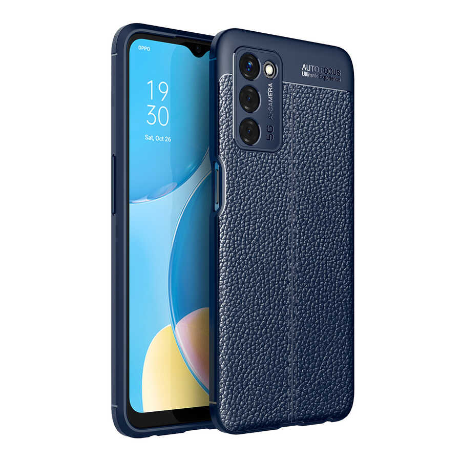 Oppo A55 5G Kılıf Zore Niss Silikon Kapak - Lacivert