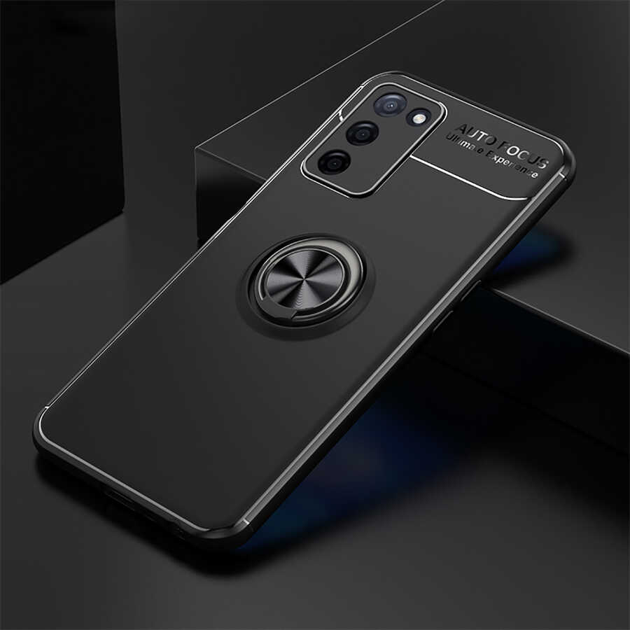 Oppo A55 5G Kılıf Zore Ravel Silikon Kapak - Siyah