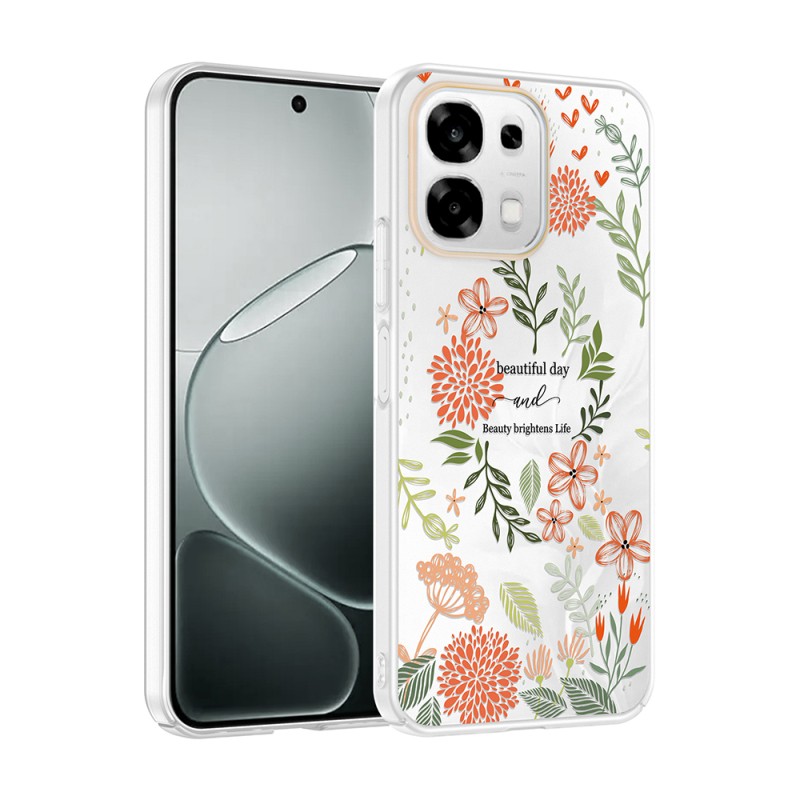 Oppo A6 Pro Case with Camera Protector, Patterned Zore Clip Cover - 4