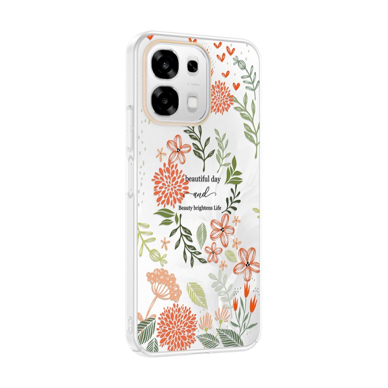 Oppo A6 Pro Case with Camera Protector, Patterned Zore Clip Cover - 8