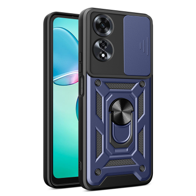 Oppo A60 Case with Magnetic Stand Camera Protection Zore Sliding Vega Cover - Zore