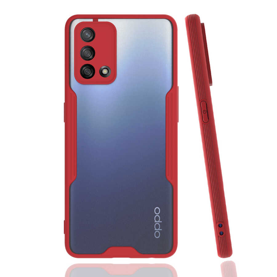 Oppo A74 4G Kılıf Zore Parfe Kapak - Kırmızı