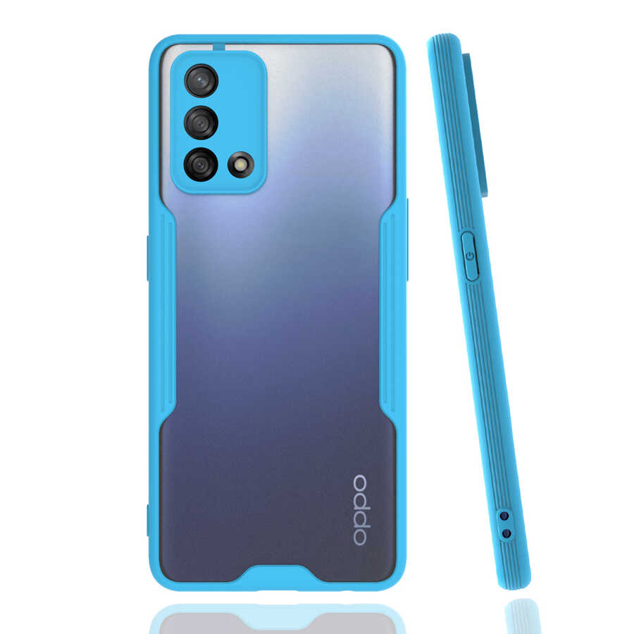 Oppo A74 4G Kılıf Zore Parfe Kapak - Mavi