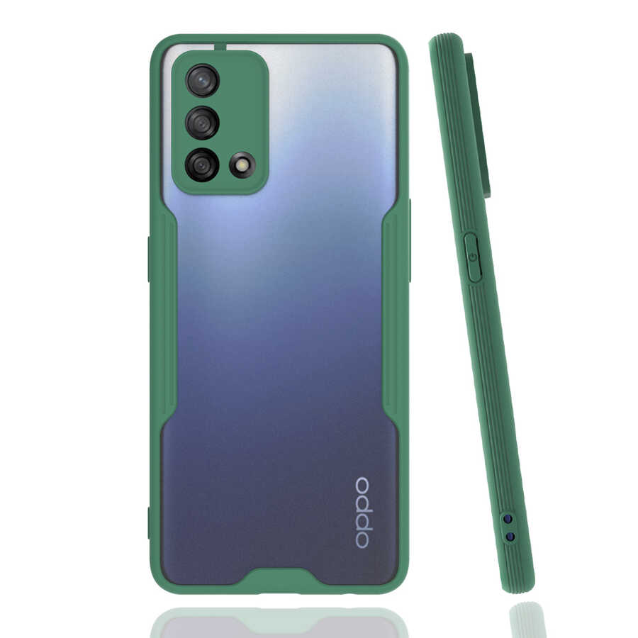 Oppo A74 4G Kılıf Zore Parfe Kapak - Koyu Yeşil