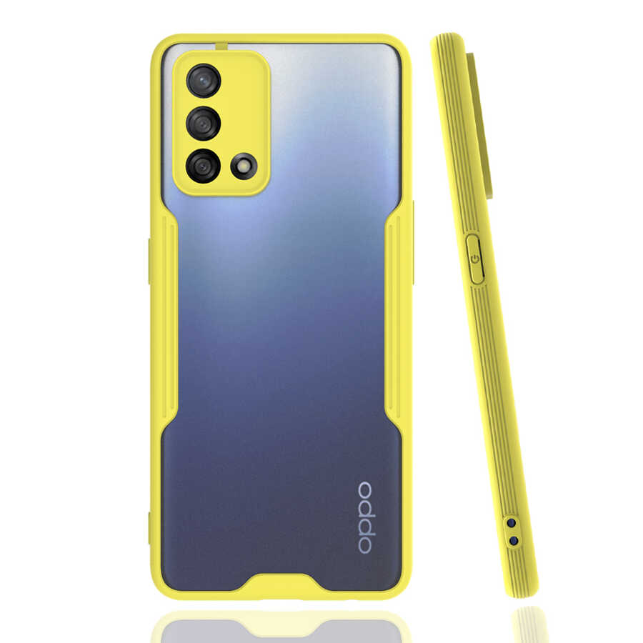 Oppo A74 4G Kılıf Zore Parfe Kapak - Sarı
