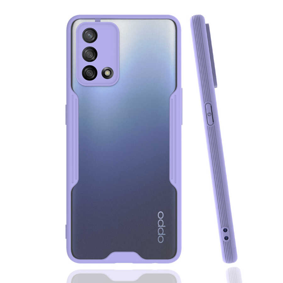Oppo A74 4G Kılıf Zore Parfe Kapak - Mor