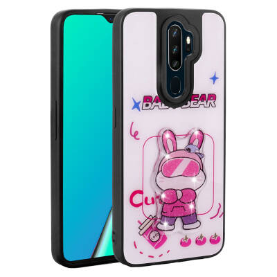 Oppo A9 2020 Case Shining Embossed Iconic Figured Zore Amas Silicone Cover - Zore
