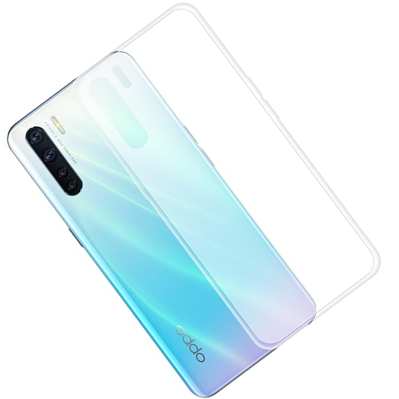 Oppo Reno 3 Kılıf Zore Süper Silikon Kapak - Renksiz