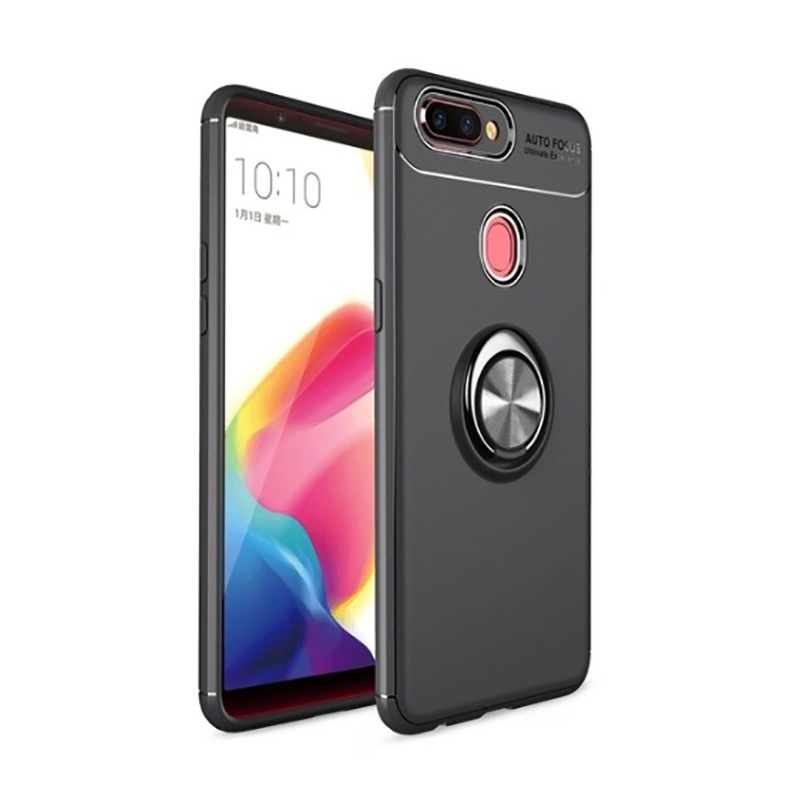 Oppo AX7 Kılıf Zore Ravel Silikon Kapak - Siyah