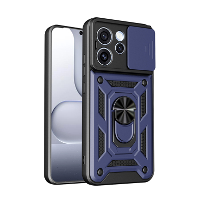 Oppo Reno 15 Pro Case with Magnetic Stand and Camera Protection Zore Sliding Vega Cover - Zore
