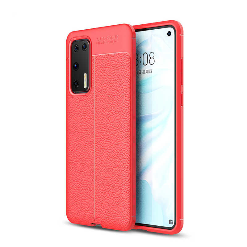 Huawei P40 Kılıf Zore Niss Silikon Kapak - Kırmızı