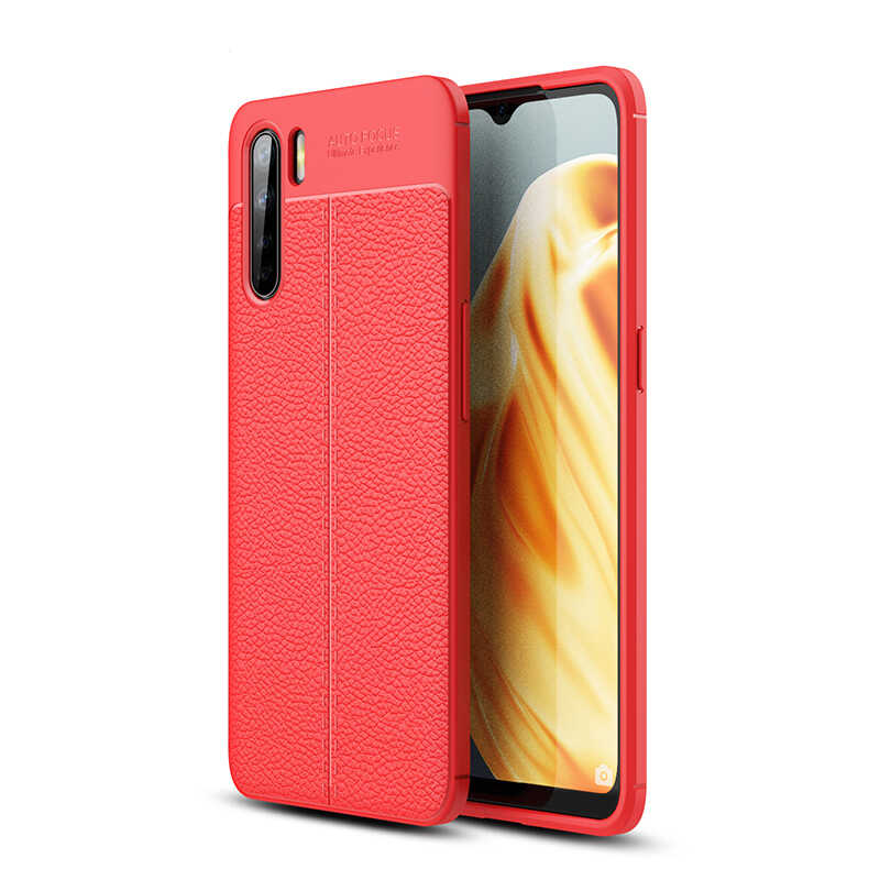 Oppo Reno 3 Kılıf Zore Niss Silikon Kapak - Kırmızı