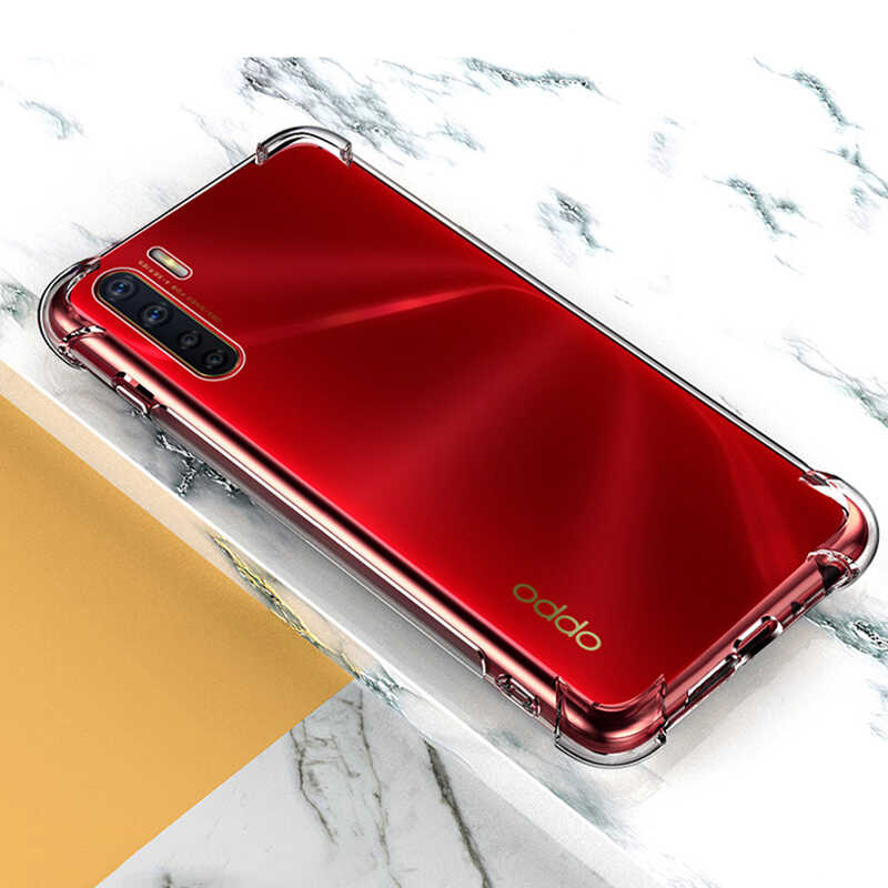 Oppo Reno 3 Kılıf Zore Nitro Anti Shock Silikon - Renksiz