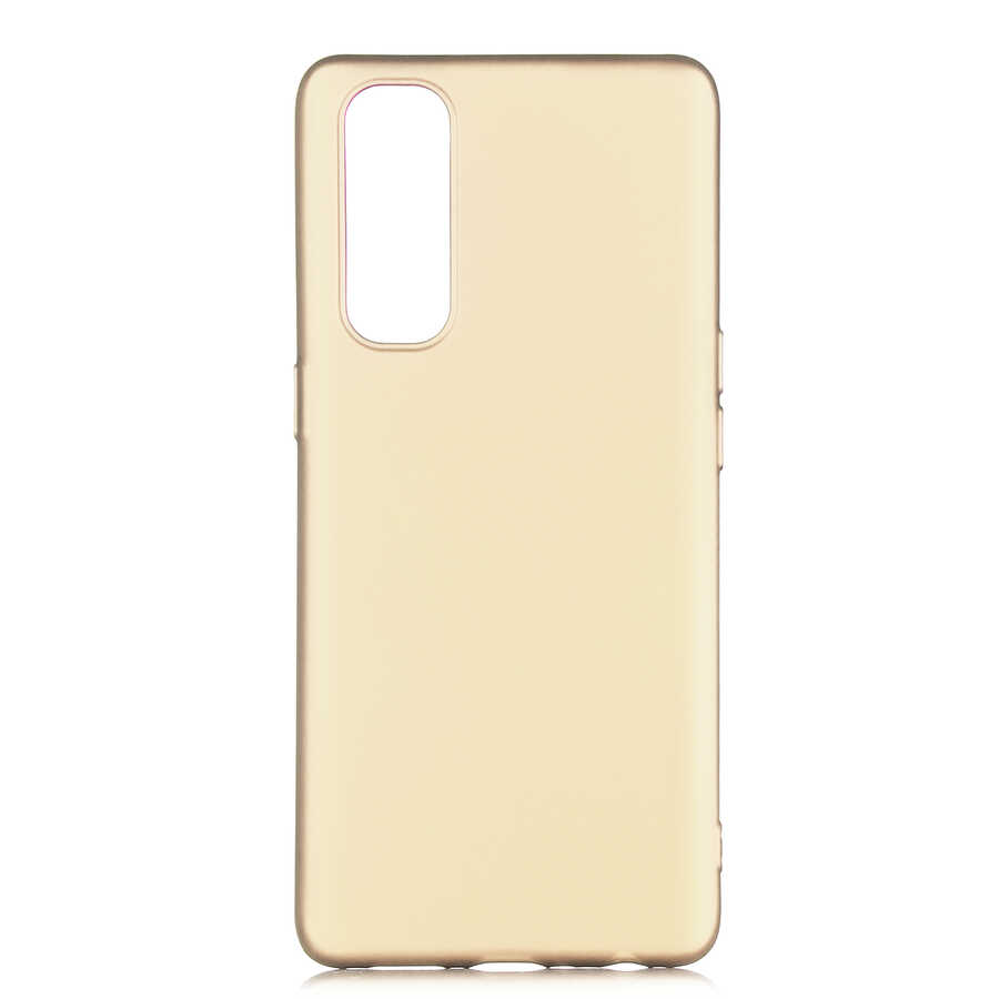 Oppo Reno 4 Pro 4G Kılıf Zore Premier Silikon Kapak - Gold