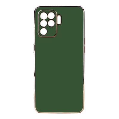 Oppo Reno 5 Lite Case Zore Bark Cover Dark Green