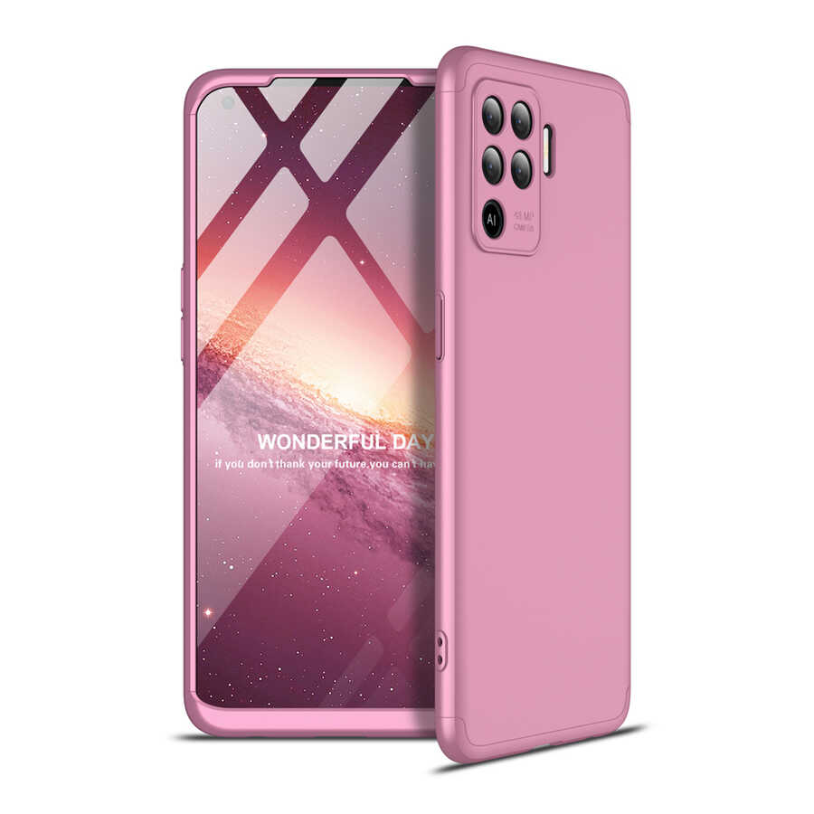 Oppo Reno 5 Lite Kılıf Zore Ays Kapak - Rose Gold