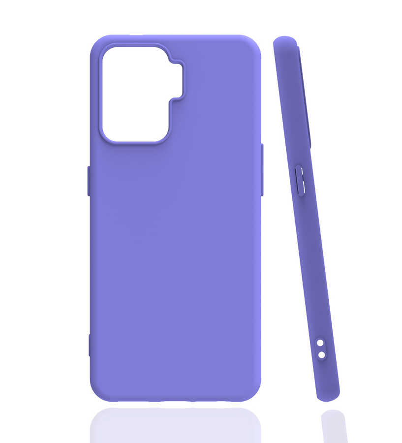 Oppo Reno 5 Lite Kılıf Zore Biye Silikon - Mor