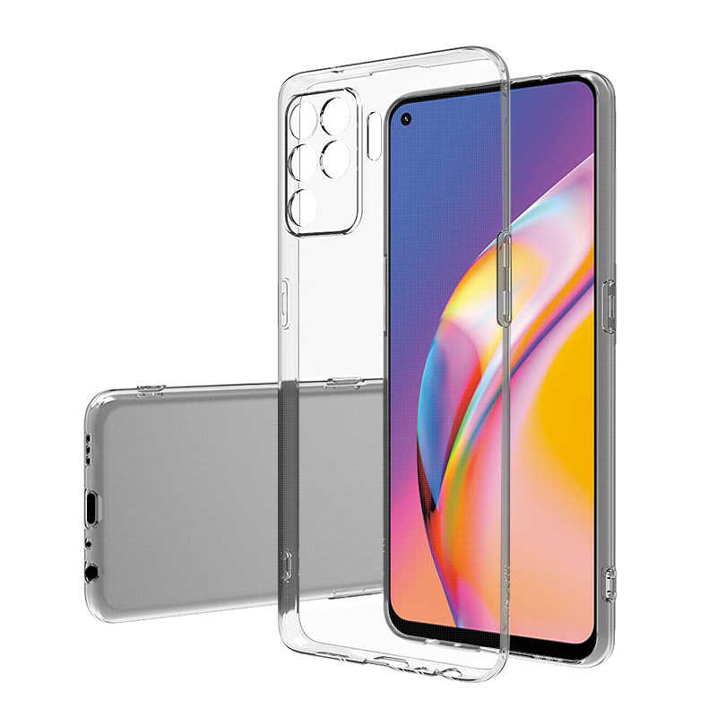 Oppo Reno 5 Lite Kılıf Zore Süper Silikon Kapak - Renksiz