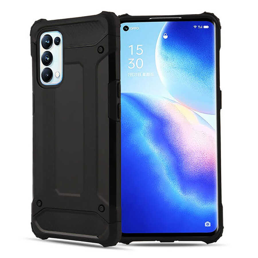 Oppo Reno 5 Pro 5G Kılıf Zore Crash Silikon Kapak - Siyah