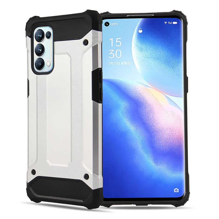 Oppo Reno 5 Pro 5G Kılıf Zore Crash Silikon Kapak - Gri
