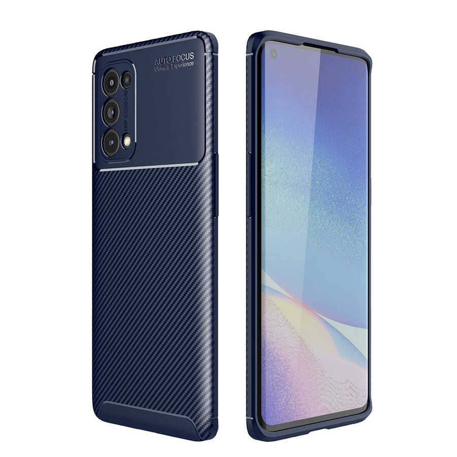 Oppo Reno 5 Pro 5G Kılıf Zore Negro Silikon Kapak - Lacivert