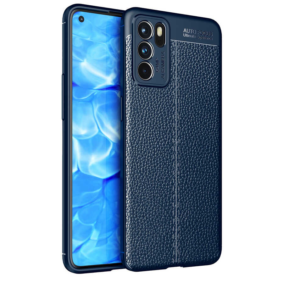 Oppo Reno 6 4G Kılıf Zore Niss Silikon Kapak - Lacivert