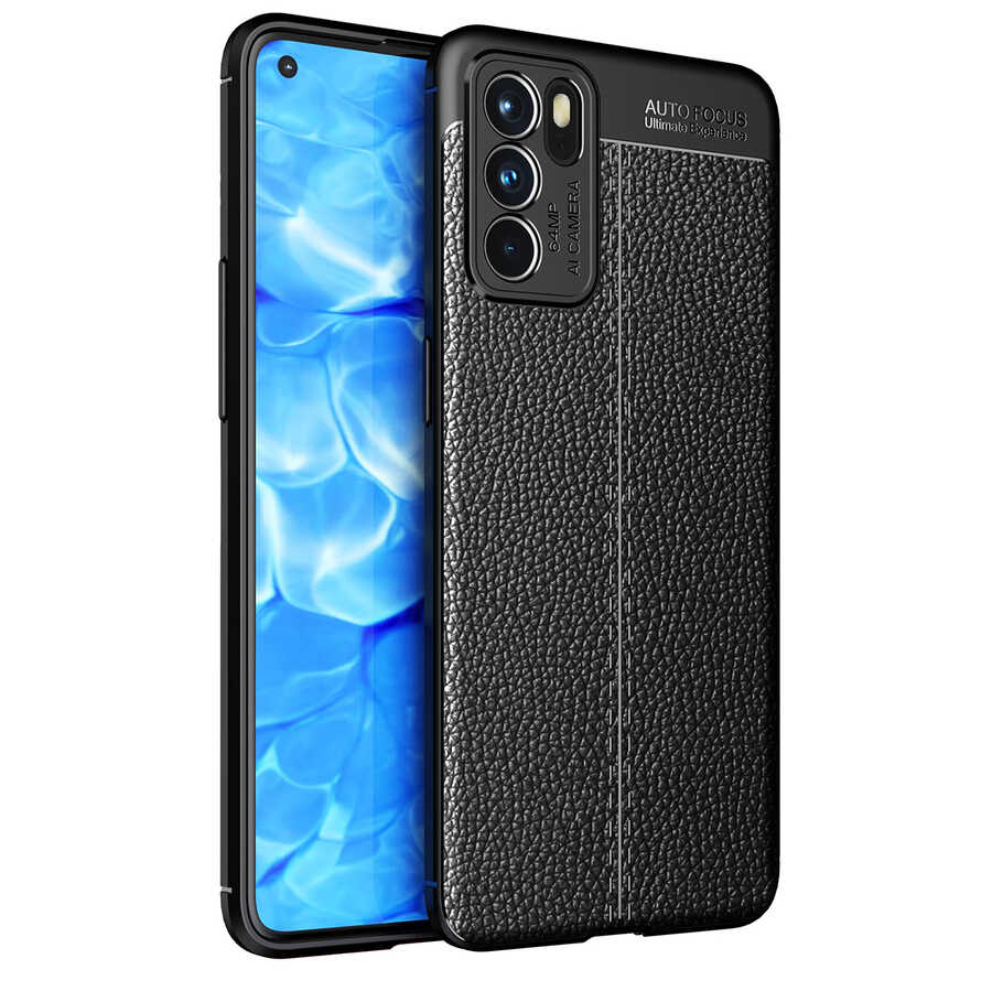 Oppo Reno 6 4G Kılıf Zore Niss Silikon Kapak - Siyah