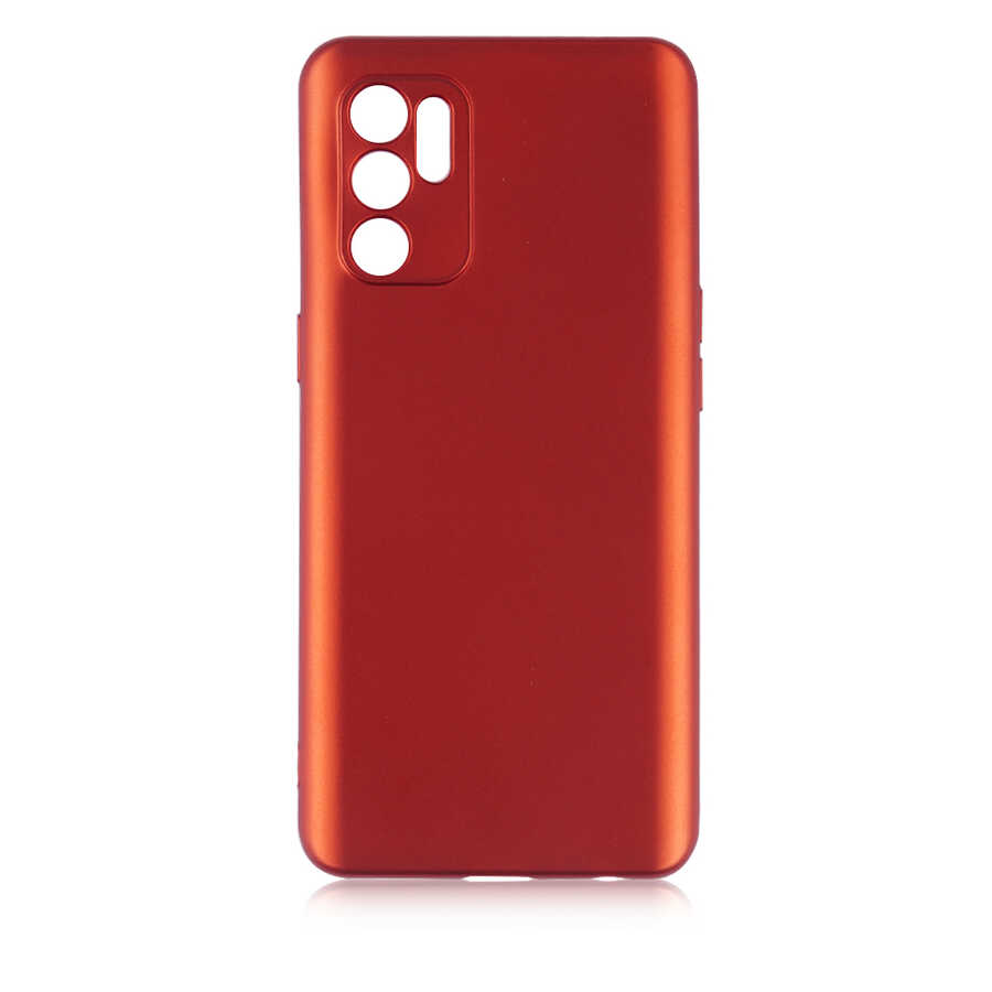Oppo Reno 6 4G Kılıf Zore Premier Silikon Kapak - Kırmızı