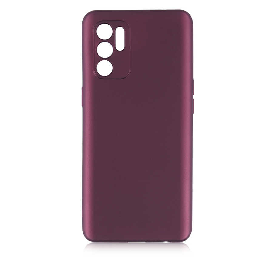 Oppo Reno 6 4G Kılıf Zore Premier Silikon Kapak - Mürdüm