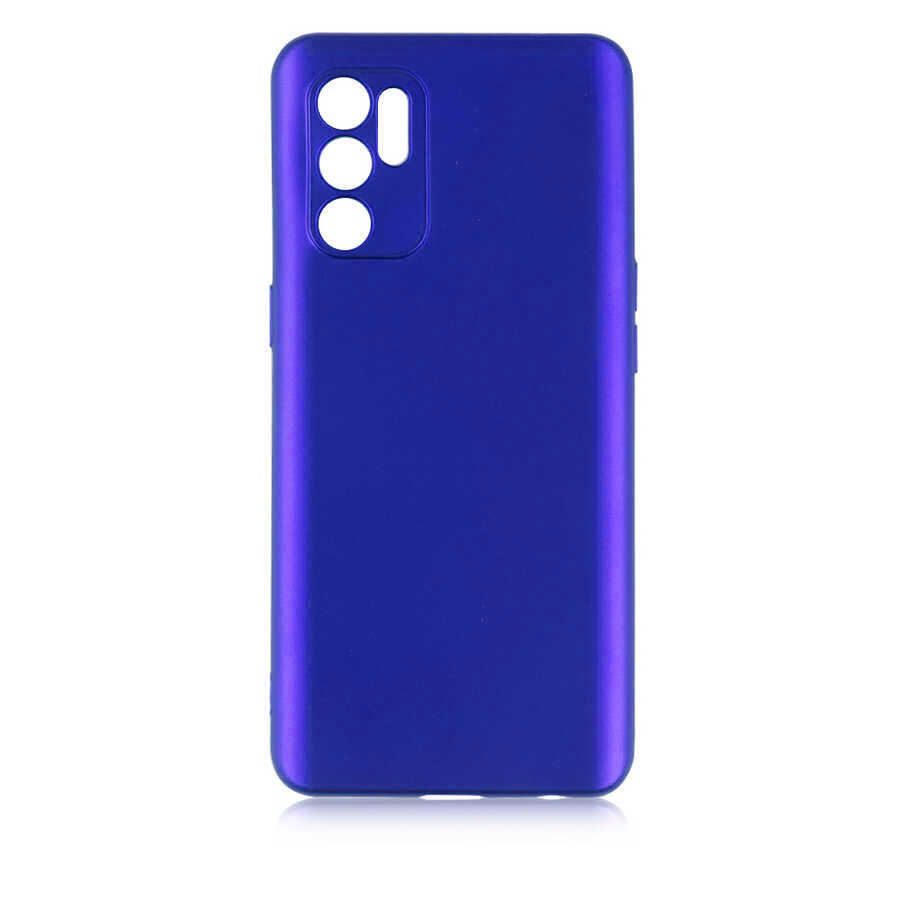 Oppo Reno 6 4G Kılıf Zore Premier Silikon Kapak - Saks Mavi