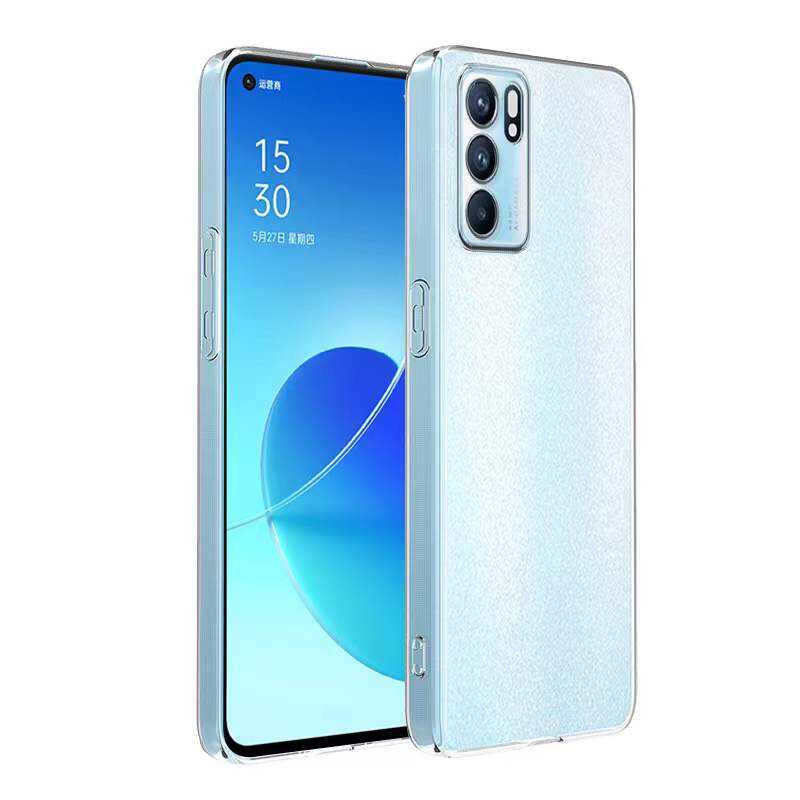 Oppo Reno 6 4G Kılıf Zore Süper Silikon Kapak - Renksiz